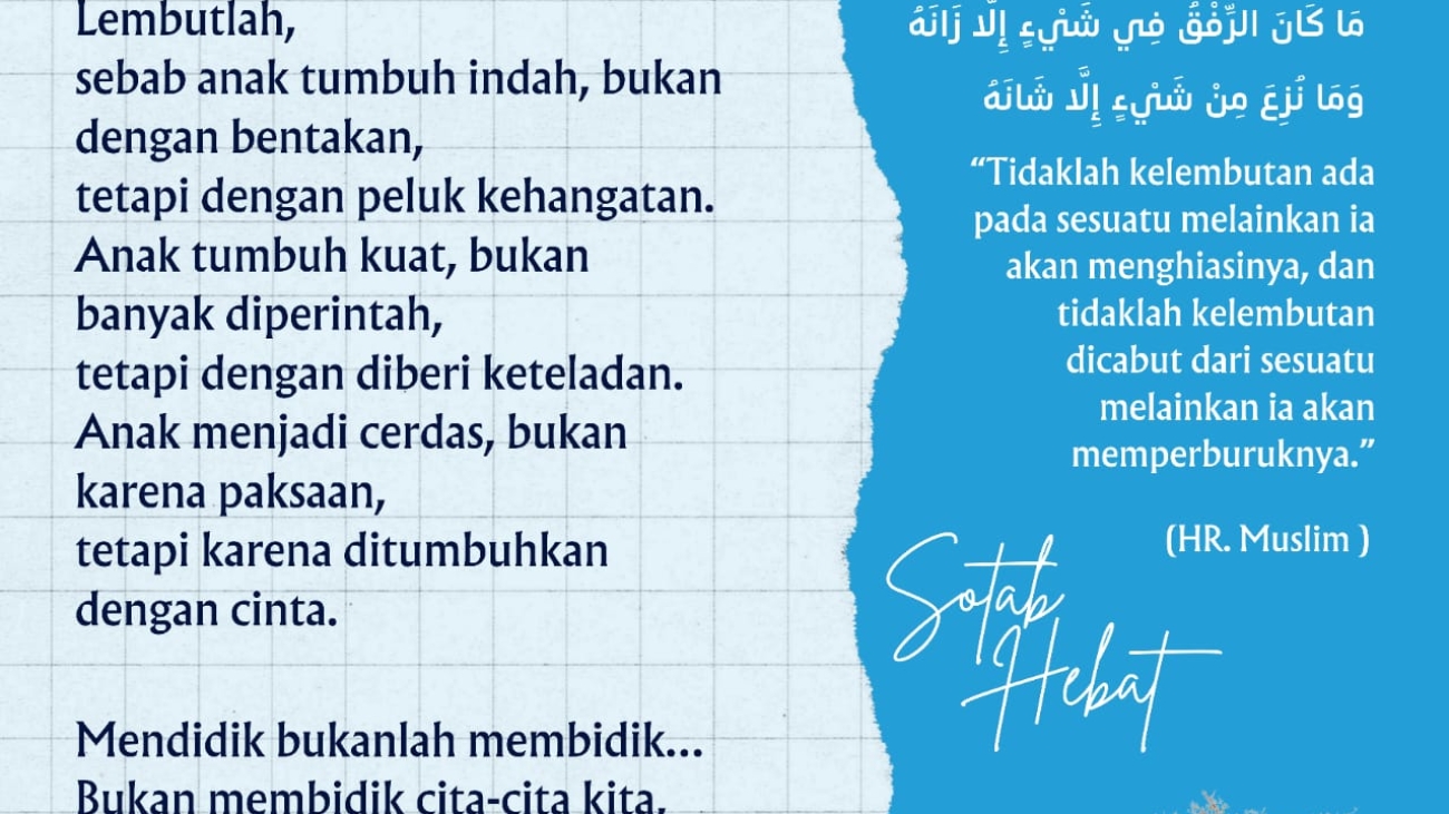 MENDIDIK BUKAN MEMBIDIK