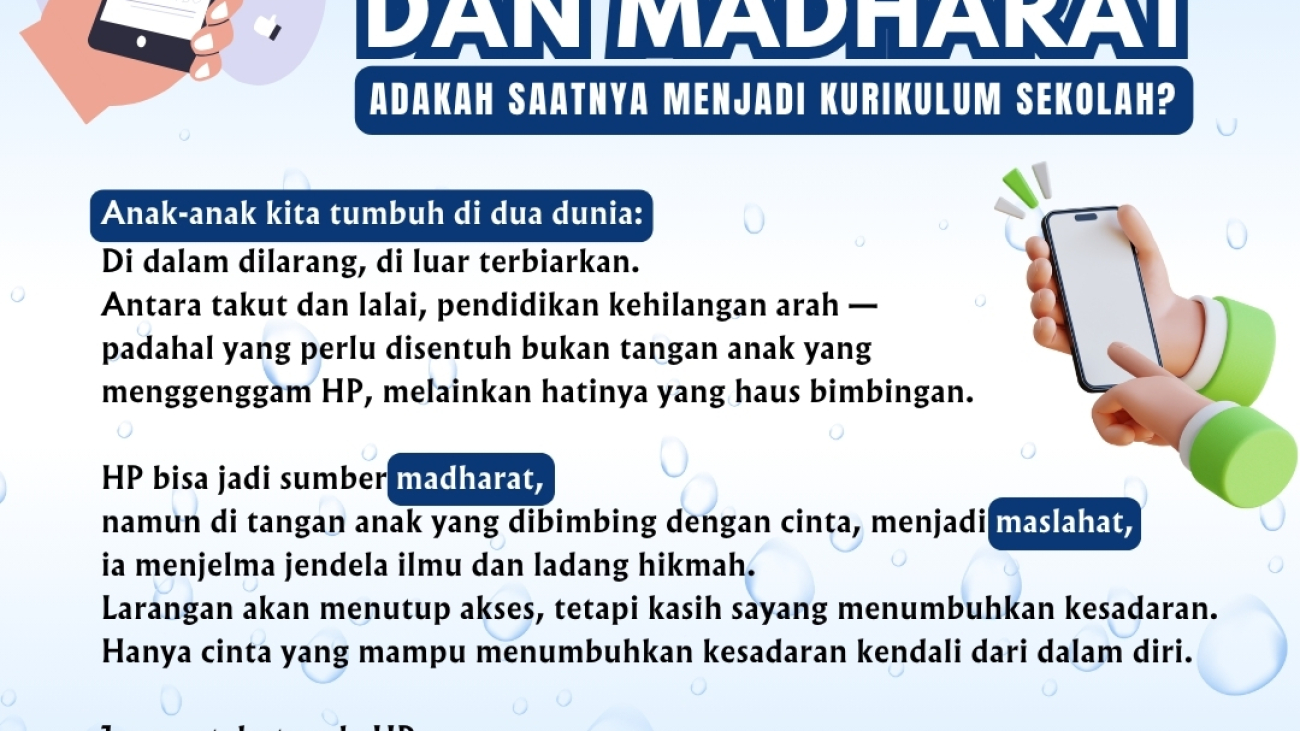 HANDPHONE ANTARA MASLAHAT DAN MADHARAT