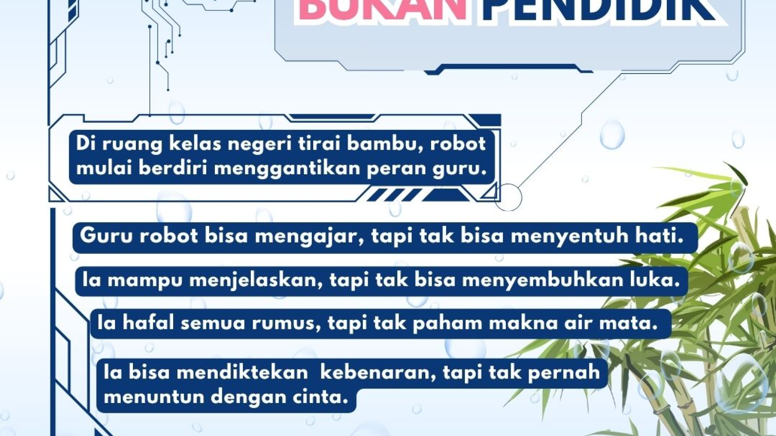 GURU ROBOT BUKAN PENDIDIK