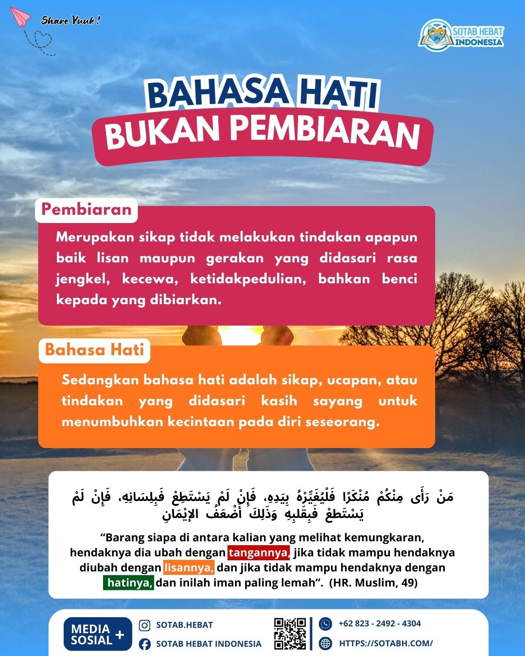 BAHASA HATI BUKAN PEMBIARAN