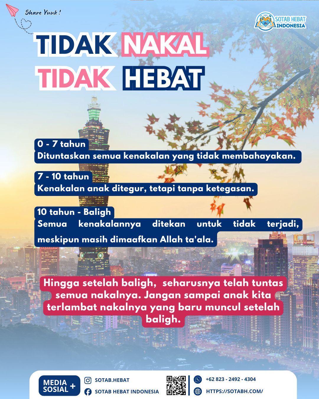 TIDAK NAKAL, TIDAK HEBAT