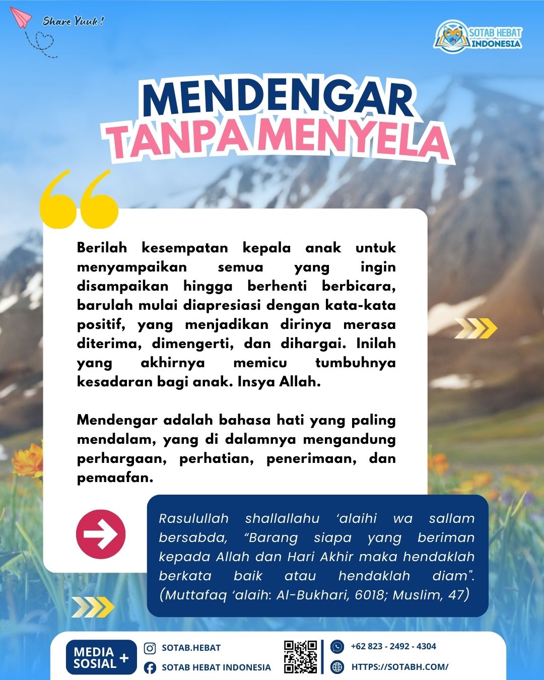 MENDENGAR TANPA MENYELA
