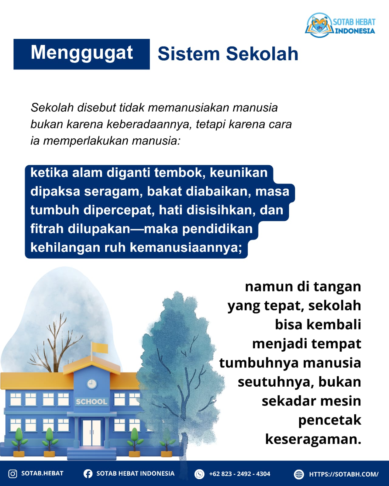Menggugat Sistem Sekolah Menggugat Sistem Sekolah