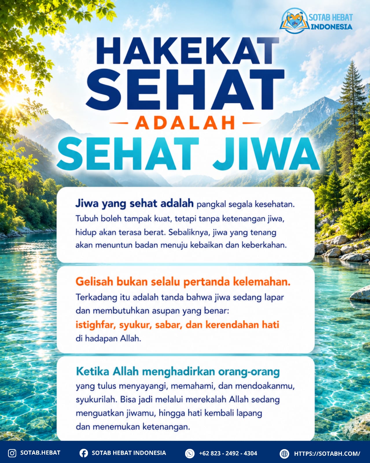 HAKEKAT SEHAT ADALAH SEHAT JIWA HAKEKAT SEHAT ADALAH SEHAT JIWA