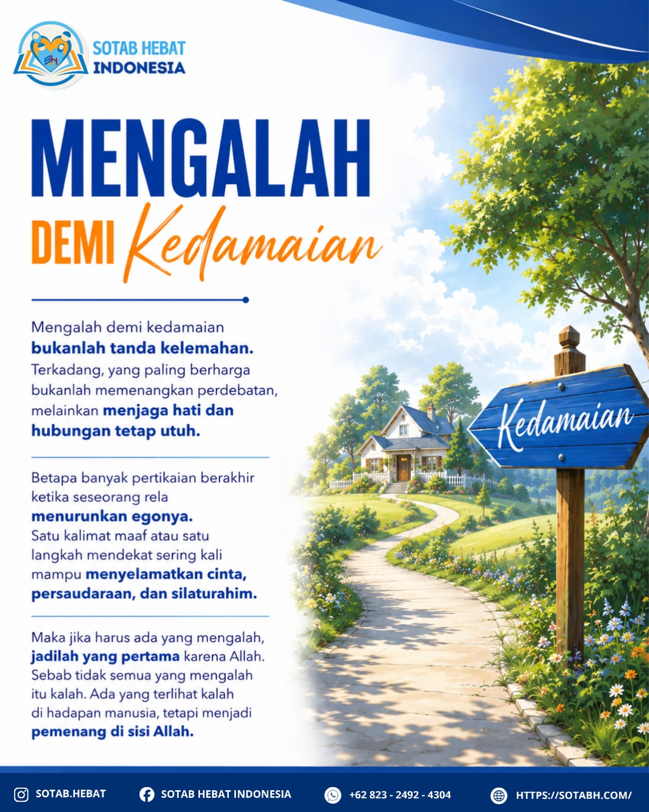 MENGALAH DEMI KEDAMAIAN MENGALAH DEMI KEDAMAIAN